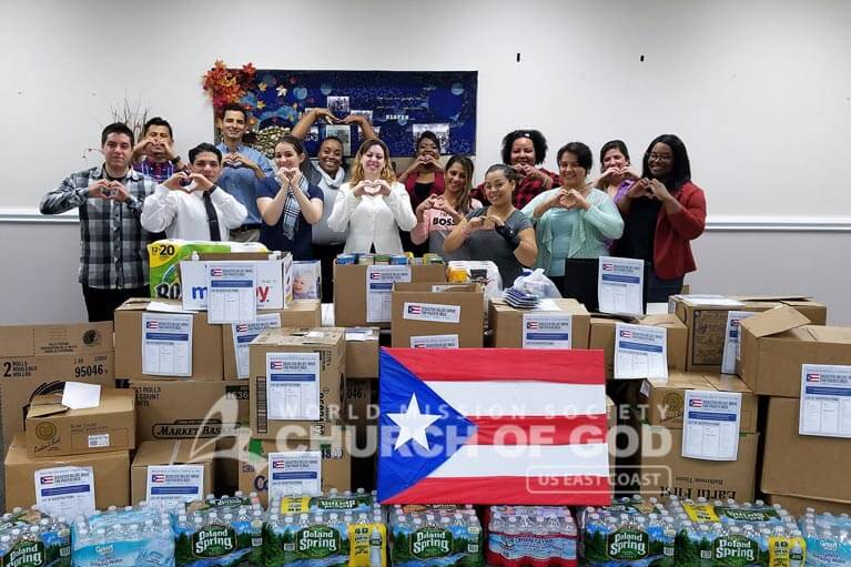 Puerto Rico, Disaster Relief, drive, Hurricane Maria, World Mission Society Church of God, WMSCOG, donations, food, packages, support, volunteer, volunteerism, PR, Connecticut, NH, New Hampshire