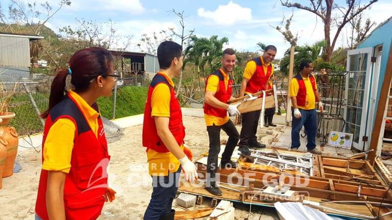 Puerto Rico, Disaster Relief, drive, Hurricane Maria, World Mission Society Church of God, WMSCOG, donations, food, packages, support, volunteer, volunteerism, PR
