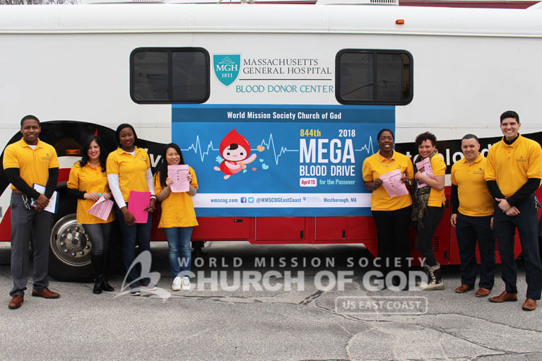 wmscog, world mission society church of god, MA, massachusetts, boston, westborough, blood drive, volunteerism, mega, Passover