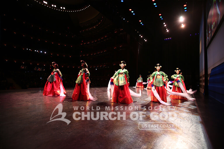 Anniversary, World Mission Society Church of God, WMSCOG, Mother's love, global harmony, world peace, choir, orchestra, dancing, performance, NJPAC