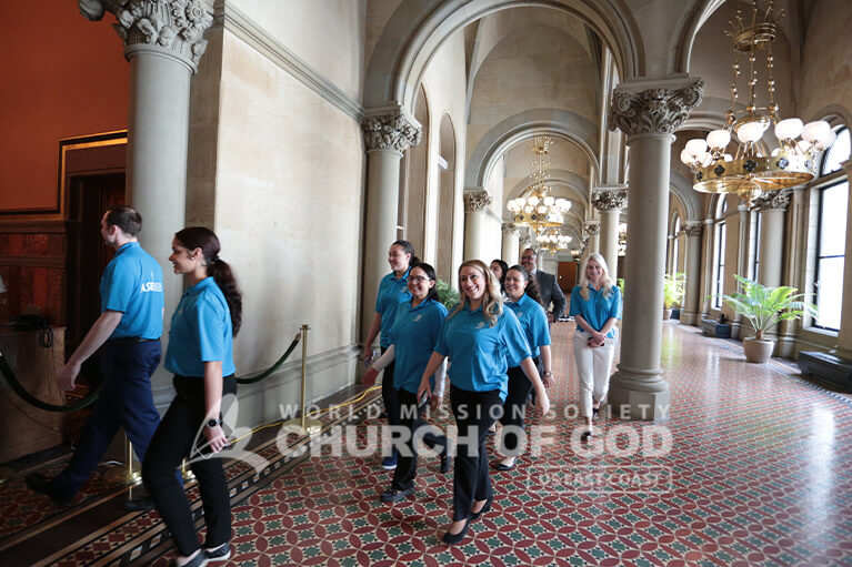 ASEZ volunteers entering the Senate Session at the NYS Capitol