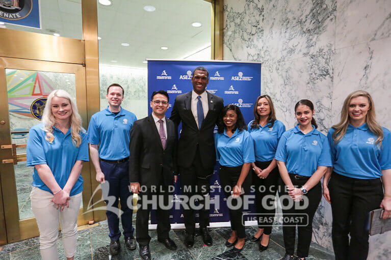 ASEZ volunteers with NY State Assebmlyman Charles D. Fall
