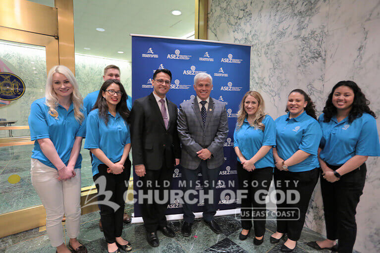 ASEZ volunteers with NY State Senator Robert Antonacci