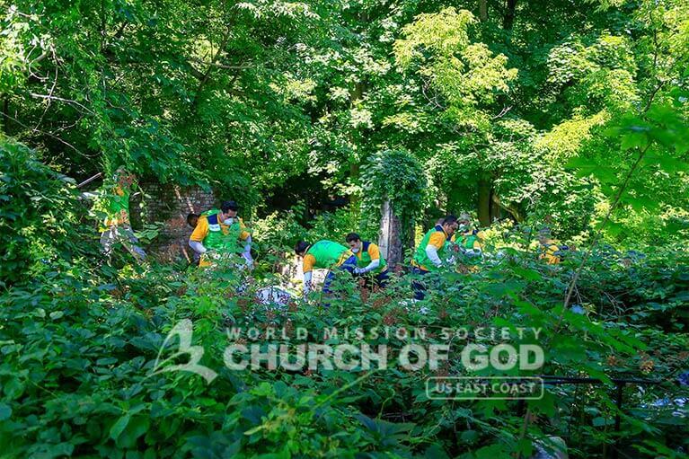The beginning scene as ASEZ WAO cleaned up Haverstraw Beach State Park.