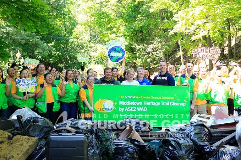 Assemblywoman Aileen Gunther and ASEZ WAO volunteers are all smiles after the Heritage Trail cleanup in Orange County.