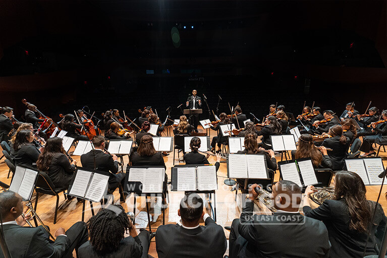 Church of God Orchestra playing for the ASEZ Concert at the Lincoln Center